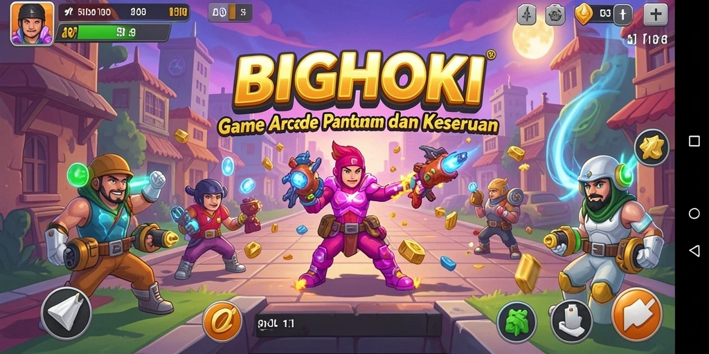 Gambar tampilan gameplay BIGHOKI yang penuh aksi dan tantangan.