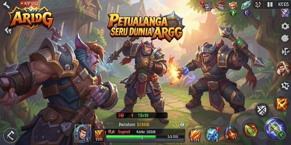 Tangkapan layar KPK100 menampilkan aksi pertempuran seru dalam gaya ARPG.