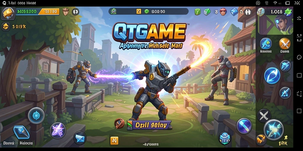Tampilan antarmuka pengguna QTGAME yang sederhana dan fungsional.