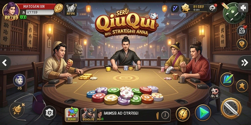 Tampilan gameplay QiuQiu yang seru dan kompetitif di RR789.