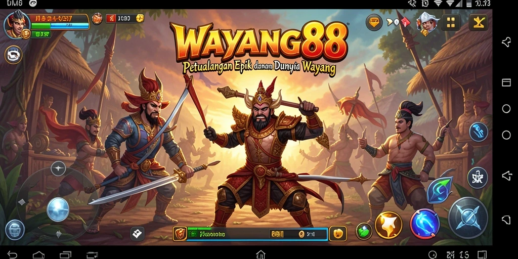 Screenshot gameplay WAYANG88 menampilkan petualangan menegangkan di dunia wayang.